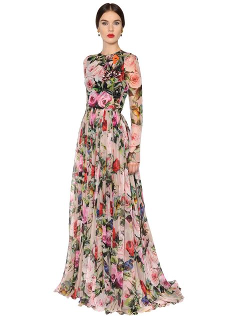 dolce gabbana silk dress|dolce gabbana long evening dresses.